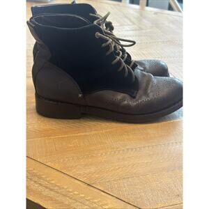 RAG & BONE black Ankle Lace Up Boots Size 7 crown vintage steampunk